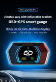 P17 HUD OBD2 GPS On-board Computer Car Electronics Accessories Head Up Display Vehicle Speed Voltage With Overspeed Alarm Gauge