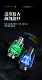 Retro Glow in The Dark Horse Light Inflatable Lighter with Grinding Wheel Inflatable Transparent Chamber LED Color Light Lighter