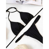 Sexy Wrinkled High Cut Thong Bikini Women Swimwear Female Swimsuit Two-Pieces Bikini Set Bather Bathing Suit Swim Lady V4010C