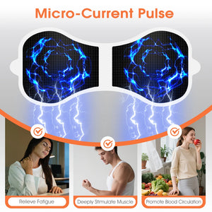 EMS Back And Neck Massager Wireless Pulse Heating Cervical Massage Patch 6 Mode 19 Level Mini Electric Muscle Stimulator Sticker