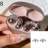 1Pairs Headphone Diameter Buckle Zircon Decorative Headphone Decoration Clip Removable Easy To Install Earbud Accessories