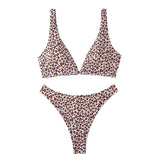 Sexy Snake Print Micro Bikini 2024 Women Swimsuit Female Swimwear Thong  Bikini Set Brazilian Halter Bathing Suit