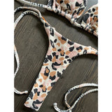 Leopard Extreme String Mini Micro Thong Bikini Female Swimsuit Women Swimwear Two-Pieces Bikini Set Bather Bathing Suit V5072