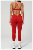 2PCS Yoga Suit Women Tracksuit Sports Bra High Waist Leggings Outfit Gym Set Fitness Athletic Wear Workout Clothes Sportswear