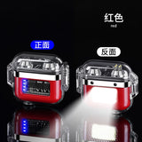 Waterproof Lighter Double Arc Mini Electronic Windproof Lighter Electric Transparent USB Rechargeable Lighters Outdoor Camping