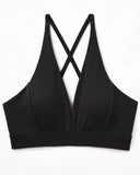2 Piece Fitness Sets for Women Padded Push Up Sports Bra Booty Leggings with Pockets Yoga Gym Outfits Workout Sets Female