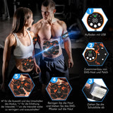 USB Rechargeable Wireless Fat-Burning Belt EMS Ab Trainer & Rechargeable Muscle Stimulator for Six-Pack Abs, Home Gym Fitness