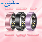 All Size（6-14） Smart Ring for Women Men Healthy Heart Rater Blood pressure Monitor Waterproof Take Photo Control Smartring Sport