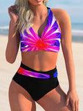 Print High Waist Bikini Sexy Swimsuit Women 2023 Push Up Bathing Suit Bikini Set  Swimwear Women Beach Swimming Suit