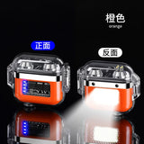 Waterproof Lighter Double Arc Mini Electronic Windproof Lighter Electric Transparent USB Rechargeable Lighters Outdoor Camping