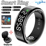 New R11 Smart Ring Men Women LED Display Screen Heart Rate Blood Oxygen Monitoring Waterproof Multi Sports Modes Smartrings