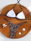 ZRTAK Triangle Bikini Set Sexy Swimwear Women 2026 Bikinis Floral Print Swimsuit Micro Thong Bandage Bathing Suits