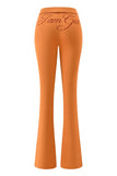 Gia 26SS Slim Fit Letter Printed Open Thread Design Hooded Zipper Short Jacket Pants Set