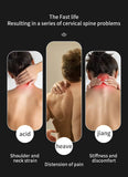 Smart TENS+EMS Electric Neck Massager with Micro-Current Portable Hot Compress for Cervical Spine Shoulder And Neck Pain Relief