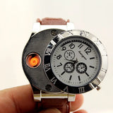 New Usb Charging Environmentally Friendly Windproof Lighter Watch Cigarette Lighter Fashionable Cool Creative Men Smoker Gifts