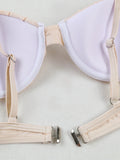 Sexy 3Pieces Push Up Bikini Set Women Swimsuit High Waist Perspective Tassel Skirt Beach Outing Bathing 2024 Feminine Swimwear