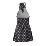 Elegant Off-Shoulder Polka Dot Mini Dress Women's Sleeveless Backless High Waist Y2K Summer Fashion Club Party Gown
