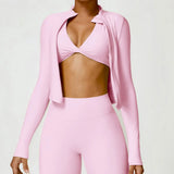 New Running Elasticity Yoga Jacket Zipper Slimming Top Coat Women's Sports Jacket Gym Workout Sports Long Sleeves Women Tights