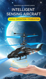 2-way remote control airplane infrared induction helicopter LED lights drone USB charging fighter model boy toy