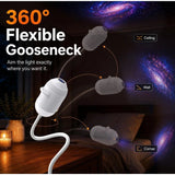 HD Smart Dynamic 3D Holographic Night Light Projector 2-IN-1 360° Adjustable Galaxy & Ocean Projector for Bedroom Ceiling
