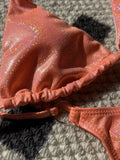Halter Shiny PU Faux Leather Bikini Female Swimsuit Women Swimwear Two-piece Bikini Set Mini Micro Thong Bathing Suit Swim Lady