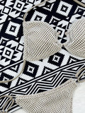 Halter Rings Fishnet Bikinis 2025 Brazilian Bikini Female Swimsuit Women Swimwear Two-pieces Bikini Set Bather Bathing Suit Swim