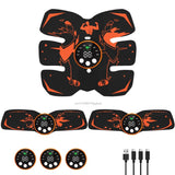 USB Rechargeable Wireless Fat-Burning Belt EMS Ab Trainer & Rechargeable Muscle Stimulator for Six-Pack Abs, Home Gym Fitness