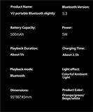 V2 Portable TWS Bluetooth Speaker Audio Desktop Subwoofer Mini Wireless Portable Speaker HiFi Music Stereo Outdoor Loudspeaker