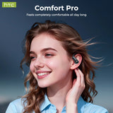 HTC NE80 TWS Wireless Bluetooth Earbuds HiFi Stereo Earphone HD Touch LCD Display Long Battery Life for Travel Business