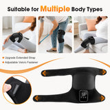 Electric Heated Knee Massager With 3 Heat Levels 3 Vibration Modes, Rechargeable Knee Support Wrap with Timer and Touch Screen, Extended Strap
