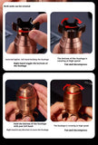 Metal Rotating Decompression Rotating Lighter Windproof Spray Flame Bullet Butane Inflatable Lighter Personalized Men's Gift