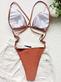 Sexy Extreme Mini Micro String Women Swimwear One Piece Swimsuit Female Cross Backless Monokini High Cut Bathing Suit Swim Lady