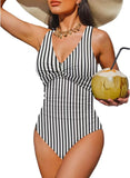S - XXL Twist Front V Neck One Piece Swimsuit Women Swimwear Female Slim Monokini Backless Bathing Suit Swim Beachwear Bodysuit
