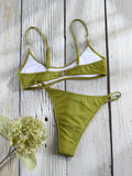 Miyouj Push Up Swimwear High Cut Bikinis Sexy Two Piece Suits Solid Bikini Set New Swimsuits String Bathsuit 2026 Swimsuit