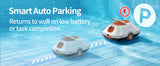 Cordless Robotic Pool Cleaner with 210Mins Long Runtime Automatic Pool Vacuum Smart Path Planning Auto-Parking Large Coverage Up to 2200 Sq.Ft