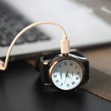 Metal USB Watch Lighter Outdoor Windproof Flameless Tungsten Wire Charging Portable Multi Functional Lighter Men's Smoking Gift