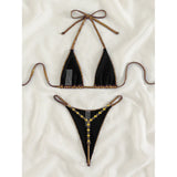 Sexy Diamond Extreme String Mini Micro Bikini Women Swimwear Female Swimsuit Two-piece Bikini set Bather Bathing Suit Swim V5180