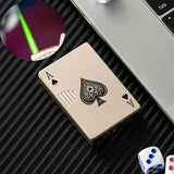 Creative Playing Cards Ace of Spades Lighter Windproof Poker Design Refillable Butane Lighter Fun Toy for Smoking Accessories