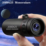 2000X25 high-definition outdoor hiking optical single tube mini portable focusing single tube telescope concert sightseeing moun