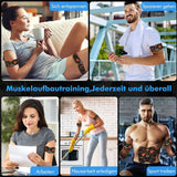USB Rechargeable Wireless Fat-Burning Belt EMS Ab Trainer & Rechargeable Muscle Stimulator for Six-Pack Abs, Home Gym Fitness