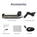 With Navigation GPS OBD2 Speedometer C3 HUD Car Electronic Auto Projector HUD Protable Head Up Display Car Accessories