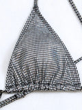 2025 Plaid Extreme Mini Micro Thong Bikini Female Swimsuit Women Swimwear One-pieces Bikini set Bather Bathing Suit Swim Wear
