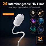 HD Smart Dynamic 3D Holographic Night Light Projector 2-IN-1 360° Adjustable Galaxy & Ocean Projector for Bedroom Ceiling
