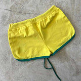 Summer Brasil Flag Print Contrast Piping Drawstring Waist Dolphin Shorts Daily Streetwear Slim Y2K  Trendy New Women's Shorts