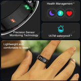 New R11 Smart Ring Men Women LED Display Screen Heart Rate Blood Oxygen Monitoring Waterproof Multi Sports Modes Smartrings