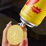 Creative and Fun Bitcoin Butane Gas Lighter Open Flame Lighter Virtual Coin Pendant Mini Portable Lighter Smoking Men's Gift