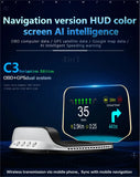 With Navigation GPS OBD2 Speedometer C3 HUD Car Electronic Auto Projector HUD Protable Head Up Display Car Accessories