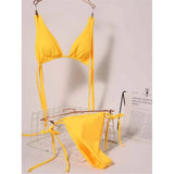 Sexy 11 Color Halter Mini Micro Thong Bikini Female Swimsuit Women Swimwear Two-Pieces Bikini Set Bather Bathing Suit Swim V4064