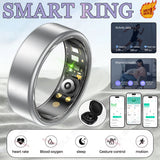 All Size（6-14） Smart Ring for Women Men Healthy Heart Rater Blood pressure Monitor Waterproof Take Photo Control Smartring Sport