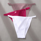 FINETOO 3Pcs/set Women's Cotton Panties Low Waist Bikini Briefs M-2XL Ladies Underwear Female Soft Solid Underpants Lingerie New